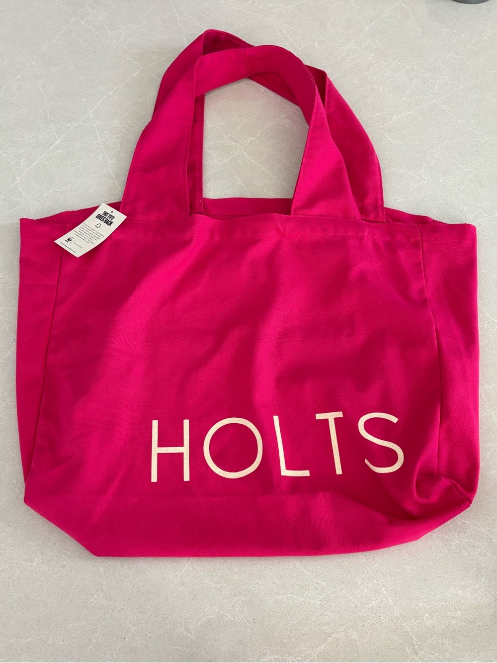 NWT Lisa James x Holt Renfrew Pink Canvas Tote Bag Luxury